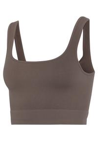 Lascana Crop-Top Croptop Damen - braun