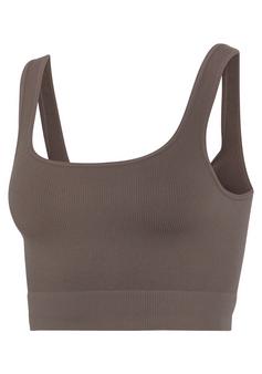 Lascana Crop-Top Croptop Damen braun