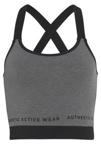 Vivance active Crop-Top Croptop Damen - grau melange