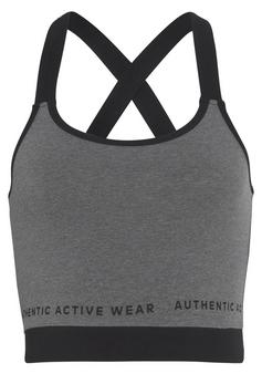 Vivance active Crop-Top Croptop Damen grau melange