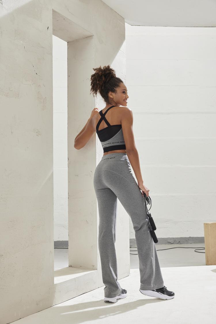 Vivance active Vivance active Crop-Top Croptop Damen - grau melange - 1 | SportScheck