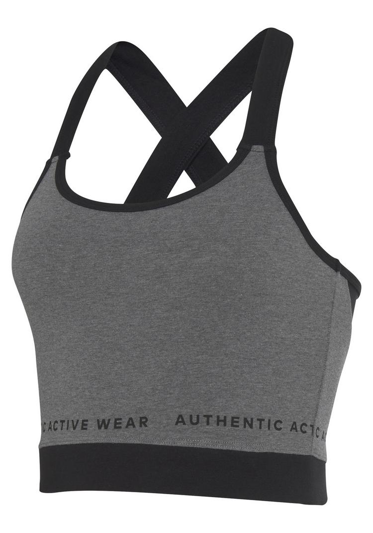 Vivance active Vivance active Crop-Top Croptop Damen - grau melange - 1 | SportScheck