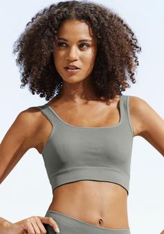 Rückansicht von Lascana Crop-Top Croptop Damen grün