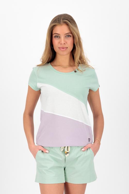Rückansicht von ALIFE AND KICKIN CordelieAK A T-Shirt Damen gentle lavender melange