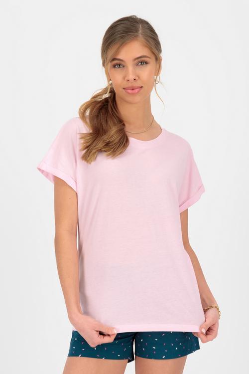 Rückansicht von ALIFE AND KICKIN MalaikaAK A T-Shirt Damen pink diamond melange