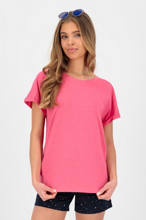 Rückansicht von ALIFE AND KICKIN MalaikaAK A T-Shirt Damen pink cyclamen melange