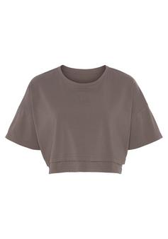 Lascana Kurzarmshirt T-Shirt Damen brown