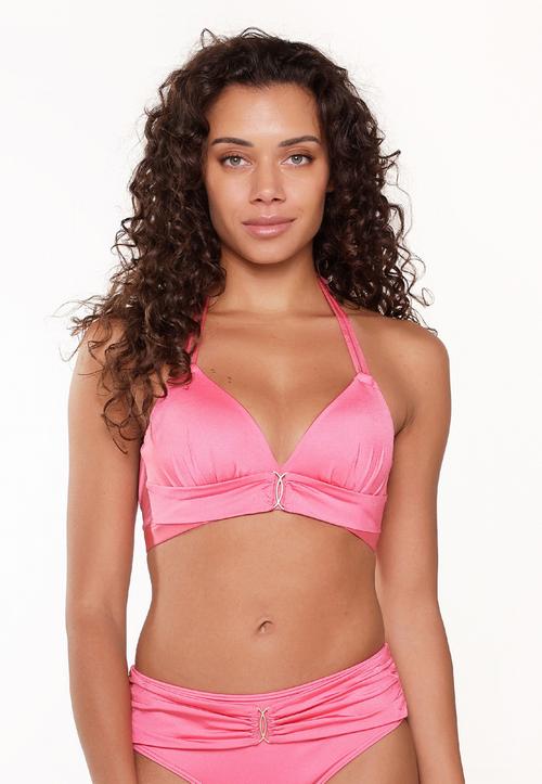 Rückansicht von LingaDore Triangle Bikini Bikini Oberteil Damen Hot pink