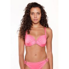 Rückansicht von LingaDore Mould padded Bikini Bikini Oberteil Damen Hot pink