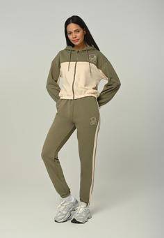 Rückansicht von Tom Barron Trainingsanzug Damen KHAKI