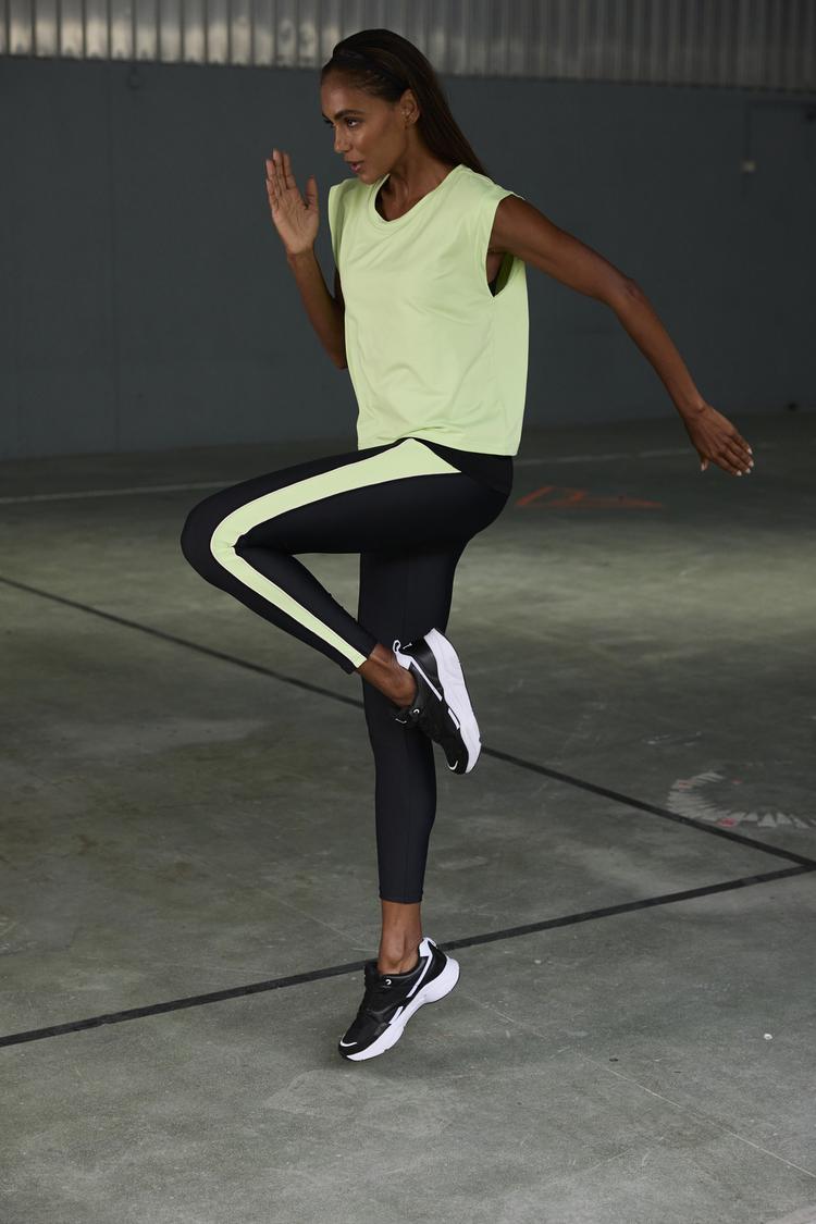 LASCANA Active LASCANA Active Leggings Leggings Damen - schwarz - gr&uuml;n - 2 | SportScheck