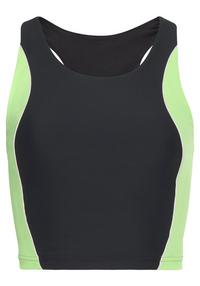 LASCANA Active Crop-Top Croptop Damen - schwarz - gr&uuml;n