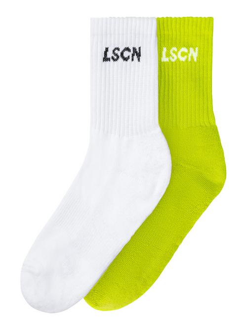Rückansicht von LSCN by Lascana Tennissocken Tennissocken 1x schwarz, 1x weiß