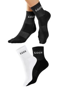 LSCN by Lascana Tennissocken Tennissocken 1x schwarz, 1x weiß