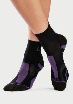 Rückansicht von LASCANA Active Wandersocken Wandersocken Damen 1x schwarz-lila, 1x schwarz-rosa, 1x schwarz-grün