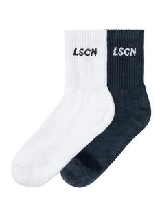 Rückansicht von LSCN by Lascana Tennissocken Sportsocken weiß dunkel blau