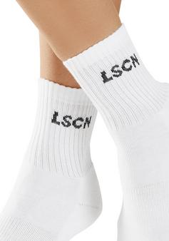 Rückansicht von LSCN by Lascana Tennissocken Sportsocken weiß lime