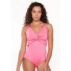 Rückansicht von LingaDore Badeanzug Damen Hot pink