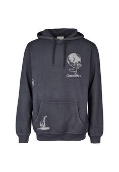 Cleptomanicx Mystery Hoodie Herren Blue Graphite