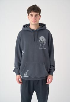 Rückansicht von Cleptomanicx Mystery Hoodie Herren Blue Graphite