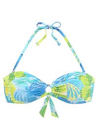 sunseeker Bandeau-Bikini-Top Bikini Oberteil Damen - blau-gr&uuml;n
