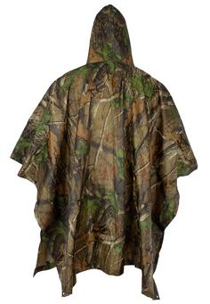 Rückansicht von Black Snake RipStop Regen Scape Poncho Camouflage