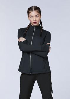 Rückansicht von Chiemsee Midlayer-Jacke Fleecejacke Damen 19-3911 Black Beauty