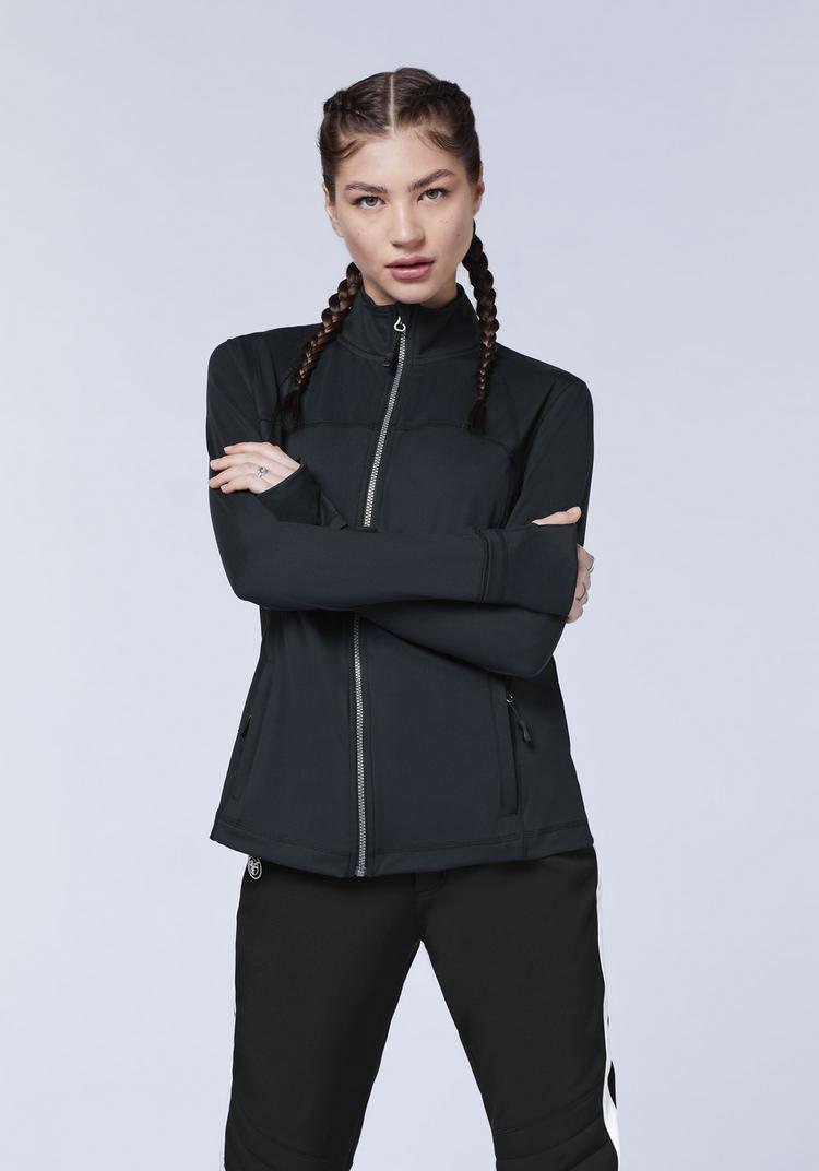 Chiemsee Chiemsee Midlayer-Jacke Fleecejacke Damen - 19-3911 Black Beauty - 0 | SportScheck