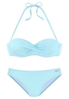 VENICE BEACH Bügel-Bandeau-Bikini Bikini Set Damen aqua