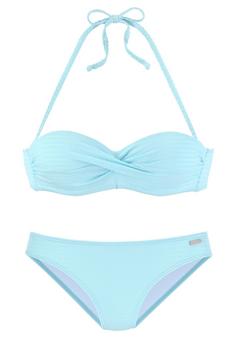 VENICE BEACH Bügel-Bandeau-Bikini Bikini Set Damen aqua