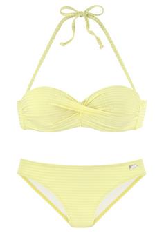 VENICE BEACH Bügel-Bandeau-Bikini Bikini Set Damen zitrone
