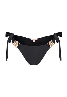 Moda Minx Amour Tie Side Brazilian Bikini Hose Damen Black Gold