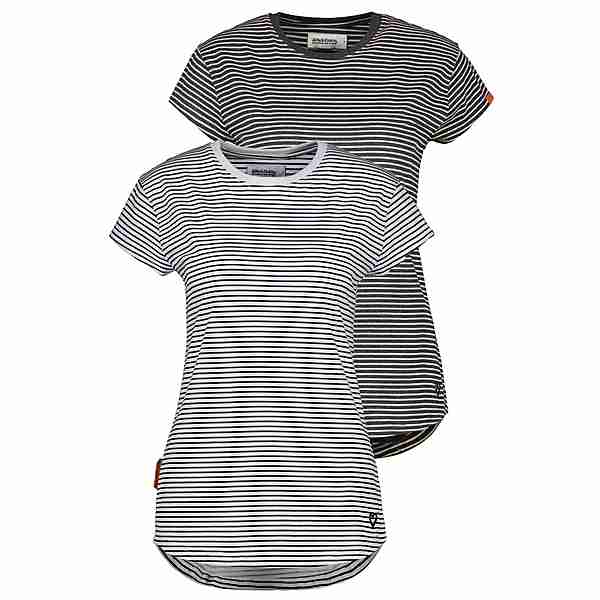 ALIFE AND KICKIN MimmyAK T-Shirt Damen weiß stripes / schwarz stripes
