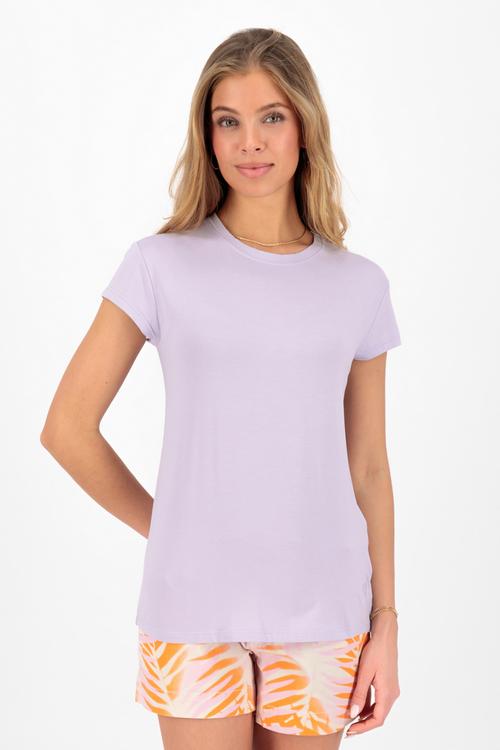 Rückansicht von ALIFE AND KICKIN MimmyAK A T-Shirt Damen gentle lavender