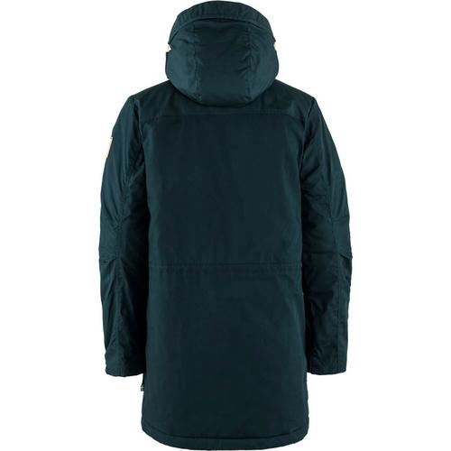 Rückansicht von FJÄLLRÄVEN Singi Wool Padded Parka Softshelljacke Herren Marine