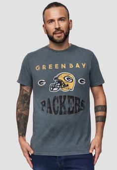 Rückansicht von Re:Covered NFL Green Bay Packers Printshirt Herren Charcoal