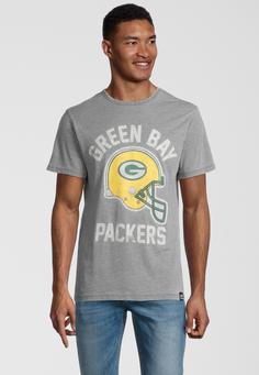 Rückansicht von Re:Covered NFL Helmet Print Printshirt Herren Grey