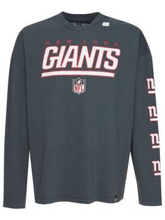Re:Covered NFL New York Giants Oversized L/S Washed Langarmshirt Herren Black