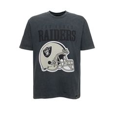 Re:Covered NFL Raiders Helmet Washed Relaxed Printshirt Herren Black