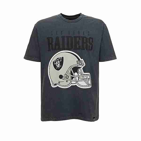 Re:Covered NFL Raiders Helmet Washed Relaxed Printshirt Herren Black
