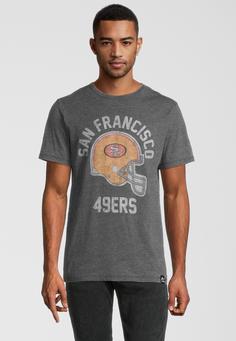 Rückansicht von Re:Covered NFL Helmet Print Printshirt Herren dunkelgrau