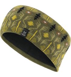 Haglöfs Mountain Jaquard Headband Skimütze Olive Green Pattern