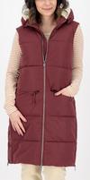 KILLTEC GILMOUR LONG VEST Parka Damen - wine red