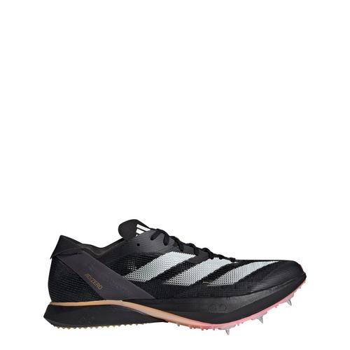 Rückansicht von adidas Adizero Avanti Spike-Schuh Laufschuhe Herren Core Black / Zero Metalic / Spark