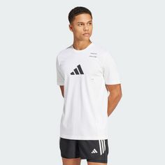 Rückansicht von adidas Athletics Category Graphic T-Shirt T-Shirt Herren White