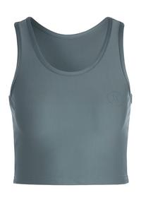 LASCANA Active Crop-Top Croptop Damen - dunkelgr&uuml;n