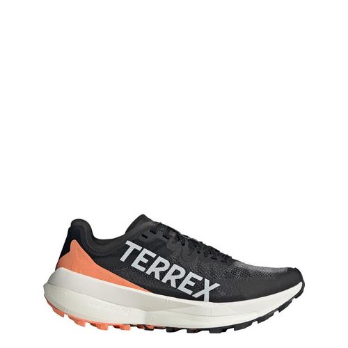 Rückansicht von adidas Terrex Agravic Speed Trailrunning-Schuh Trailrunning Schuhe Core Black / Grey One / Amber Tint