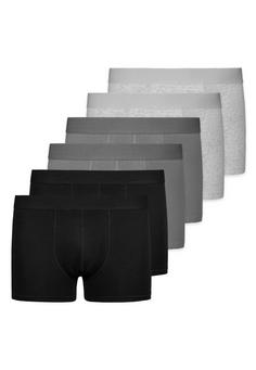 Snocks Boxershorts ohne Logo aus Bio-Baumwolle Boxershorts Herren Mix (Schwarz/Grau/Hellgrau)