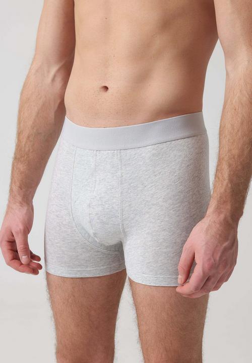 Rückansicht von Snocks Boxershorts ohne Logo aus Bio-Baumwolle Boxershorts Herren Mix (Schwarz/Grau/Hellgrau)