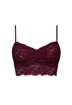 Snocks Spitzen-BH BH Damen Weinrot